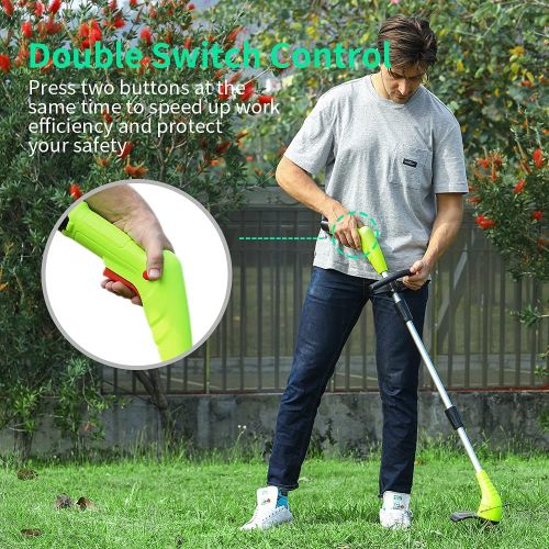 cordless grass trimmer with cutting blade, 12V Liion battery